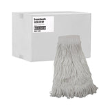 Boardwalk® Mop Head, Pro Loop Web/Tailband, Premium Saddleback Head, Ryn, 24-oz., WH, 12/CT (BWK524R) Case of 12