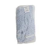 Boardwalk® Mop Head, Floor Finish, Narrow, Rayon/Polyester, Medium, White/Blue, 12/Carton (BWK542CT) Case of 12