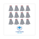 Boardwalk® Mop Head, Floor Finish, Wide, Rayon/Polyester, Large, White/Blue, 12/Carton (BWK553) Case of 12