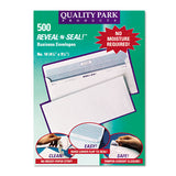 Quality Park™ Reveal-N-Seal Security Tinted Envelope, #10, Commercial Flap, Self-Adhesive Closure, 4.13 x 9.5, White, 500/Box (QUA67218) Box of 500