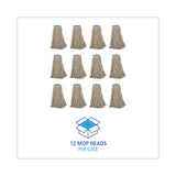 Boardwalk® Cut-End Lie-Flat Wet Mop Head, Cotton, 16oz, White, 12/Carton (BWK716CCT) Case of 12