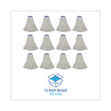 Boardwalk® Cut-End Lie-Flat Wet Mop Head, Rayon, 16oz, White, 12/Carton (BWK716RCT) Case of 12