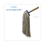 Boardwalk® Cut-End Lie-Flat Wet Mop Head, Cotton, 24oz, White (BWK724CEA) Each
