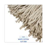 Boardwalk® Cut-End Lie-Flat Wet Mop Head, Cotton, 24oz, White (BWK724CEA) Each