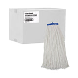 Boardwalk® Cut-End Lie-Flat Wet Mop Head, Rayon, 24oz, White, 12/Carton (BWK724RCT) Case of 12