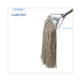 Boardwalk® Mop Head, Economical Lie-Flat Head, Cotton Fiber, 32oz, White, 12/Carton (BWK732C) Case of 12