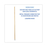 Boardwalk® Lie-Flat Screw-In Mop Handle, Lacquered Wood, 1.13" dia x 60", Natural (BWK834) Each