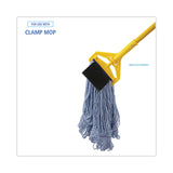 Boardwalk® Mop Head, Loop-End, Cotton With Scrub Pad, Medium, 12/Carton (BWK902BL) Case of 12