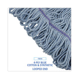 Boardwalk® Mop Head, Loop-End, Cotton With Scrub Pad, Medium, 12/Carton (BWK902BL) Case of 12