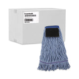 Boardwalk® Mop Head, Loop-End, Cotton With Scrub Pad, Medium, 12/Carton (BWK902BL) Case of 12