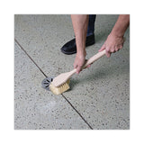 Boardwalk® Utility Brush, Cream Tampico Bristles, 5.5" Brush, 14.5" Tan Plastic Handle (BWK4220) Each