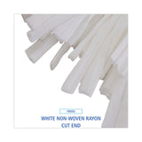 Boardwalk® Nonwoven Cut End Edge Mop, Rayon/Polyester, #20, White, 12/Carton (BWKBW2020) Carton of 12