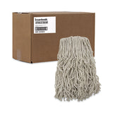 Boardwalk® Banded Cotton Mop Heads, 24oz, White, 12/Carton (BWKCM20024) Case of 12