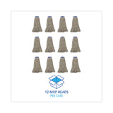 Boardwalk® Mop Head, Lie-Flat Head, Cotton Fiber, 24 oz., White, 12/Carton (BWKCM22024) Case of 12