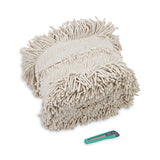 Boardwalk® Flash Forty Disposable Dustmop, Cotton, 5", Natural (BWKFF40) Each