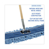 Boardwalk® Dry Mopping Kit, 36 x 5 Blue Blended Synthetic Head, 60" Natural Wood/Metal Handle (BWKHL365BSPC) Each