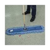 Boardwalk® Dry Mopping Kit, 36 x 5 Blue Blended Synthetic Head, 60" Natural Wood/Metal Handle (BWKHL365BSPC) Each
