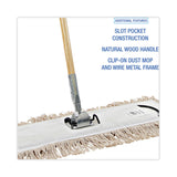 Boardwalk® Cotton Dry Mopping Kit, 24 x 5 Natural Cotton Head, 60" Natural Wood Handle (BWKM245C) Each