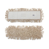 Boardwalk® Cotton Dry Mopping Kit, 24 x 5 Natural Cotton Head, 60" Natural Wood Handle (BWKM245C) Each
