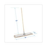 Boardwalk® Cotton Dry Mopping Kit, 36 x 5 Natural Cotton Head, 60" Natural Wood Handle (BWKM365C) Each