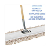 Boardwalk® Cotton Dry Mopping Kit, 36 x 5 Natural Cotton Head, 60" Natural Wood Handle (BWKM365C) Each