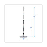 Boardwalk® Microfiber Cleaning Kit, 18" Wide Blue/Green Microfiber Head, 35" to 60" Gray Aluminum Handle (BWKMFKIT) Each