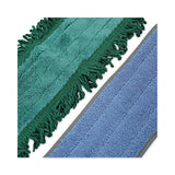 Boardwalk® Microfiber Cleaning Kit, 18" Wide Blue/Green Microfiber Head, 35" to 60" Gray Aluminum Handle (BWKMFKIT) Each