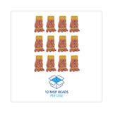 Boardwalk® Super Loop Wet Mop Head, Cotton/Synthetic Fiber, 5" Headband, Small Size, Orange, 12/Carton (BWK501OR) Case of 12