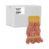 Boardwalk® Super Loop Wet Mop Head, Cotton/Synthetic Fiber, 5" Headband, Small Size, Orange, 12/Carton (BWK501OR) Case of 12