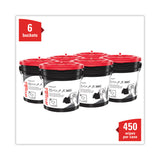 WypAll® Power Clean ProScrub Pre-Saturated Wipes, 9.5 x 12, Citrus Scent, Green, 75/Bucket, 6 Buckets/Carton (KCC91371CT) 6 buckets of 75 wipes