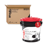 WypAll® Power Clean ProScrub Pre-Saturated Wipes, 9.5 x 12, Citrus Scent, Green, 75/Bucket, 6 Buckets/Carton (KCC91371CT) 6 buckets of 75 wipes