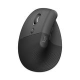 Logitech® Lift Vertical Ergonomic Mouse, 2.4 GHz Frequency/32 ft Wireless Range, Left Hand Use, Graphite (LOG910006467) Each