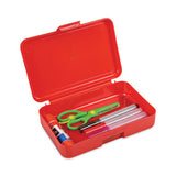 deflecto® Antimicrobial Pencil Box, 7.97 x 5.43 x 2.02, Red (DEF39504RED) Each