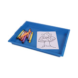 Deflecto Little Artist Antimicrobial Finger Paint Tray, 16 x 1.8 x 12, Blue (DEF39507BLU) Each