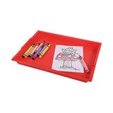 Deflecto Little Artist Antimicrobial Finger Paint Tray, 16 x 1.8 x 12, Red (DEF39507RED) Each