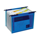 C-Line® Expanding File with Hang Tabs, Pre-Printed Index-Tab Inserts, 12 Sections, 1" Capacity, Letter Size, 1/6-Cut Tabs, Blue (CLI58215) Each