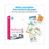 HP Papers MultiPurpose20 Paper, 96 Bright, 20 lb Bond Weight, 8.5 x 11, White, 500/Ream (HEW112000) 1 Ream