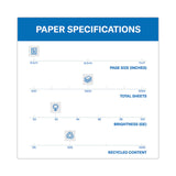 Hammermill® Great White 30 Recycled Print Paper, 92 Bright, 20 lb Bond Weight, 8.5 x 11, White, 500 Sheets/Ream, 10 Reams/Carton (HAM86700) 10 Reams