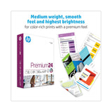 HP Papers Premium24 Paper, 98 Bright, 24 lb Bond Weight, 8.5 x 11, Ultra White, 500/Ream (HEW112400) 1 Ream
