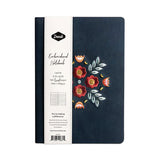 Denik Vegan-Suede Layflat Hardbound Journal, Evelyn's Floral Bouquet, College Rule, Dark Blue/Multicolor Cover, (72) 8 x 5.5 Sheets (DNKAHBC550L) Each