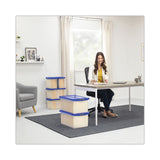 Bankers Box® Latch Lid Storage Bin, 22.38" x 14.19" x 10.63", Clear/Blue (FEL86101) Each