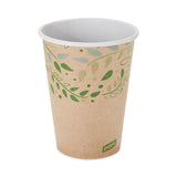Dixie® EcoSmart Recycled Fiber Hot/Cold Cups, 12 oz, Kraft/Green, 50/Sleeve, 20 Sleeves/Carton (DXE2342R) Case of 1000