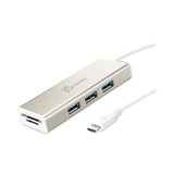 j5create® USB-C Hub with SD/Micro SD Card Reader, 3 Ports, Silver (JCRJCH347) Each