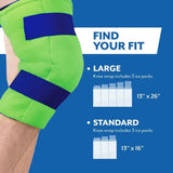 Polar Ice® Cold Pack with Wrap Knee Standard 13 X 16 Inch Nylon / Polyester / Water Reusable (1106916_EA) 1/EA