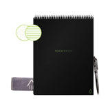 Rocketbook Flip Smart Notepad, Black Cover, Lined/Dot Grid Rule, 8.5 x 11, White, 16 Sheets (RKBFLPLRCA) Each