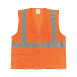 PIP Zipper Safety Vest, X-Large, Hi-Viz Orange (PID302MVGZORXL) Each