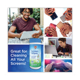 Dust-Off® Premoistened Monitor Cleaning Wipes, Cloth, 5 x 7, Citrus, White, 80/Tub (FALDSCT) Each