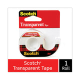 Scotch® Transparent Tape In Handheld Dispenser, 1" Core, 0.5" x 37.5 ft, Transparent (MMM144) Each