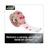 Scotch® Permanent Clear Mounting Tape, Holds Up to 15 lbs, 1 x 60, Clear (MMM410H) Each