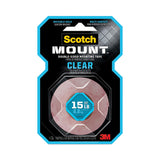 Scotch® Permanent Clear Mounting Tape, Holds Up to 15 lbs, 1 x 60, Clear (MMM410H) Each